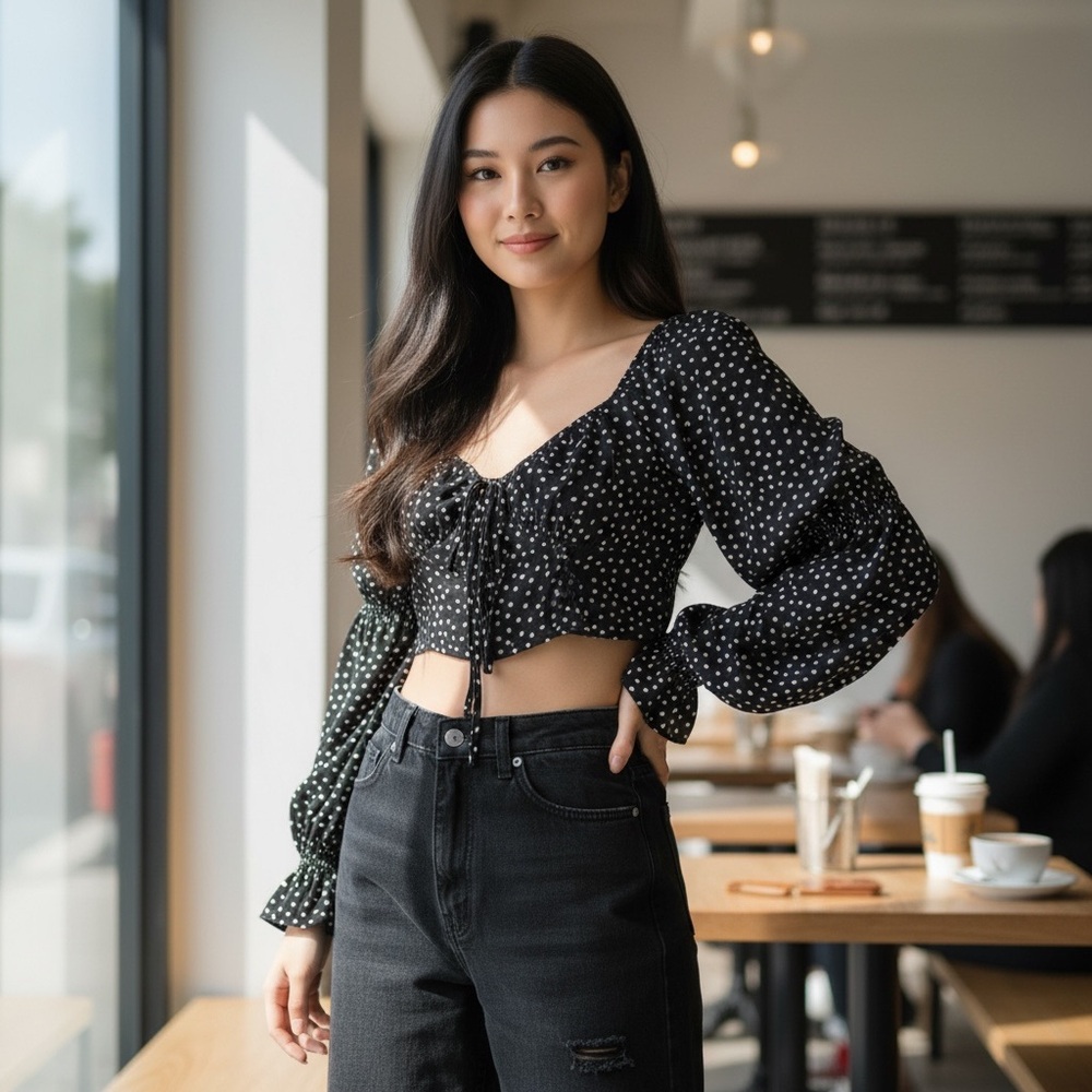 The Sang crop‎ top size S